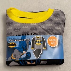Batman multicolor black yellow blue gray pajamas set 4T